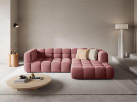 Minkštas kampas Cosmopolitan Design Sky 4, rožinis, dešininis