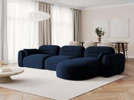 Minkštas kampas Cosmopolitan Design Sydney 4, mėlynas, dešininis