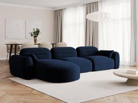 Minkštas kampas Cosmopolitan Design Sydney 4, mėlynas, kairinis