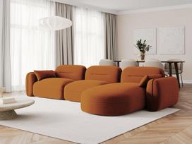 Minkštas kampas Cosmopolitan Design Sydney 4, oranžinis, dešininis