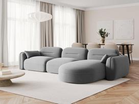 Minkštas kampas Cosmopolitan Design Sydney 4, pilkas, dešininis