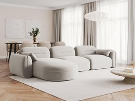 Minkštas kampas Cosmopolitan Design Sydney 4, smėlio, kairinis
