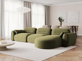 Minkštas kampas Cosmopolitan Design Sydney 4, žalias, dešininis