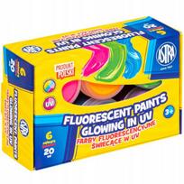 Astra Fluorescenciniai Dažai Uv, 6 Spalvų x 20 ml