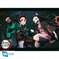 Demon Slayer: Tanjiro & Nezuko kovos plakatas (52x38 cm)