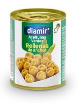Žaliosios alyvuogės su ančiuviais DIAMIR, 120 g.