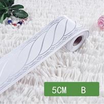 PVC tapetų lipdukas Lipnus sienos lipdukas Vandeniui atsparus sienos cokolinės juostos lipdukai Namų dekoras 5cm/10m-B