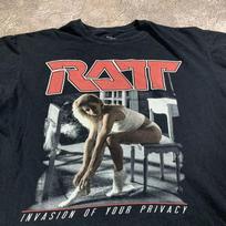 Ratt juostos medvilninis unisex juodas marškinėlis įsiveržimas į jūsų privatumą Unisex T-Shirt L