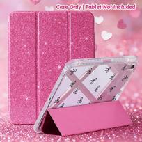Single-pack Transparent Acrylic Tri-fold Sequined Tablet Case,For IPad Mini 6/7/9.7/10.2/10.5/Air 4/Air 5/10.9/Pro 11/10th A16 iPad mini 6th 7th violetinė