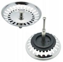 Kriauklės kamštis su reguliuojamu sieteliu, 79 mm, chromuotas