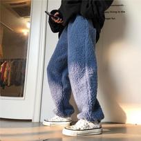 Vyriškos žiemos didelio dydžio biuro šiltos kelnės pliušinės su raišteliais laisvalaikio kelnės XXXXL black