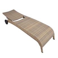 Šezlongas WICKER 73x196x99cm, kapučino spalvos
