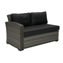 GENEVA modulinė sofa, dvivietė, 132x81x78 cm, kairinis kampas, pilka