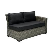 GENEVA modulinė sofa, dvivietė, 132x81x78 cm, dešininis kampas, pilka