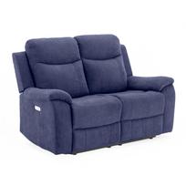 MILO dvivietė sofa-fotelis, 155x96x103 cm, su elektriniu mechanizmu, mėlyna