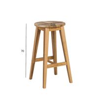 Baro kėdė MONDEO, D36xH70cm, mediena: ąžuolas, apdaila: alyvuota