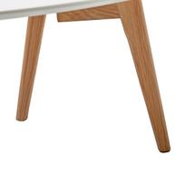 2 HELENA stalų komplektas, 100x50xA40cm, 70x35xA35cm, stalviršis: MDF, spalva: balta, kojelės ąžuolo