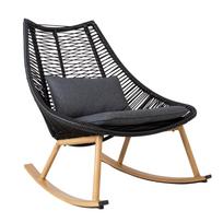 Supamoji kėdė HELSINKI 84x102xH97cm, rėmas: aliuminis, su juoda pinta virve
