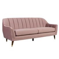 JOANNA sofa, 196,5 x 83,5 x 80,5 cm, violetinė-rožinė aksominė
