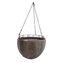 WICKER pakabinamas vazonas, D30xA20/64cm, pilkas