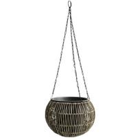 PINTAS pakabinamas vazonas, D32xA22cm, plastikinė vytelė, spalva: ruda