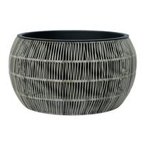 PINTAS vazonas, D48xA26cm, pilkas