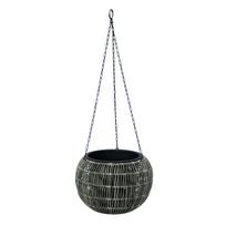 WICKER pakabinamas vazonas, D32xA22cm, pilkas