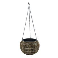 WICKER pakabinamas vazonas, D32xA22cm, šviesiai rudas
