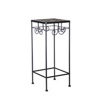 MOZAIKINĖ gėlių stovas 20x20x50 cm, mozaikinės plytelės, metalinis rėmas
