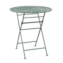 MINT sulankstomas sodo stalas, D70xA75cm, kaltinis geležis, sendintos žalios spalvos