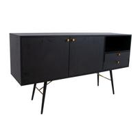 Komoda Luxembourg 150x40xH80cm, juoda/vario spalvos