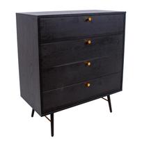 Komoda Luxembourg 80x40xH90cm, juoda/vario spalvos