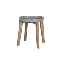 SANDSTONE šoninis staliukas, D51xA45 cm, stalviršis: kompozicinis akmuo, spalva: ruda, kojos: akacija