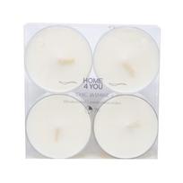 Arbatos žvakės MAXI 4 vnt./pak., CHIC JASMINE, baltos (aromatas - jazminas)