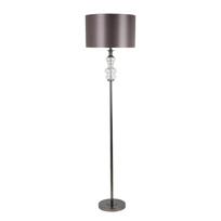 Toršeras LUXO, aukštis 170 cm, sendinto sidabro/stiklo, gaubtas/vidus: tamsaus sidabro satinas, šilkas
