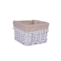 Krepšys MAX-5, 22x22xH15cm, pintas, spalva: balta, su audiniu