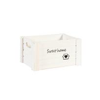 Medinė dėžė HOME&GARDEN-4, XS- 26x16xH13cm, balta
