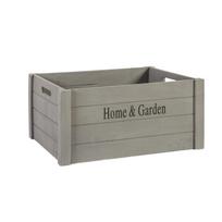 Medinė dėžė HOME&GARDEN-2, M- 36x26xA18cm, pilka