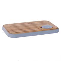 GOURMET pjaustymo lentelė/serviravimo indas 36x25,5 cm, bambukas/mėlyna