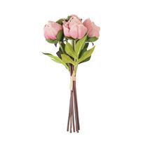 7 bijūnų puokštė SODE, aukštis 30 cm, rožinė
