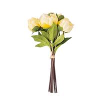 7 bijūnų puokštė SODE, aukštis 30 cm, geltona