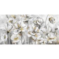 Aliejinis paveikslas 50x100 cm, baltos gėlės