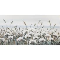 Aliejinis paveikslas 70x140 cm, baltos gėlės