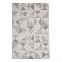 Kilimas LOTTO-2, 160x230 cm, šviesiai pilkas/baltas trikampis