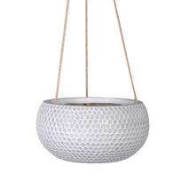 Pakabinamas vazonas CUBO-1, D28xA14cm, baltas