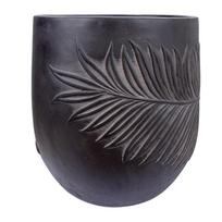Vazonas, žemas PALM-1, G57xA57cm, tamsiai pilkas