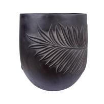 Vazonas, žemas PALM-2, D44xA44cm, tamsiai pilkas