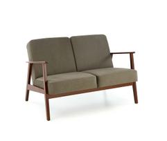 MILANO 2S sofa, alyvuogių spalvos CASTEL #39 / tamsaus riešuto spalvos