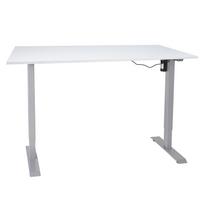 ERGO stalas su 1 varikliu, 140x80 cm, pilkai baltas