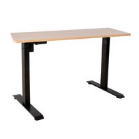 ERGO stalas su 1 varikliu, 140x70 cm, klevas/juoda